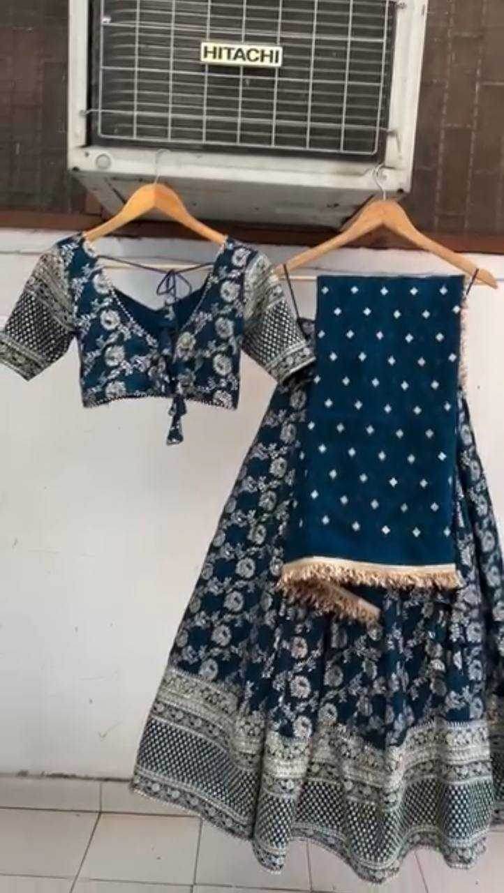 Jacquard Designer Lehenga Choli With Dupatta Sequins - MYLUXURY LANE ENTERPRISE