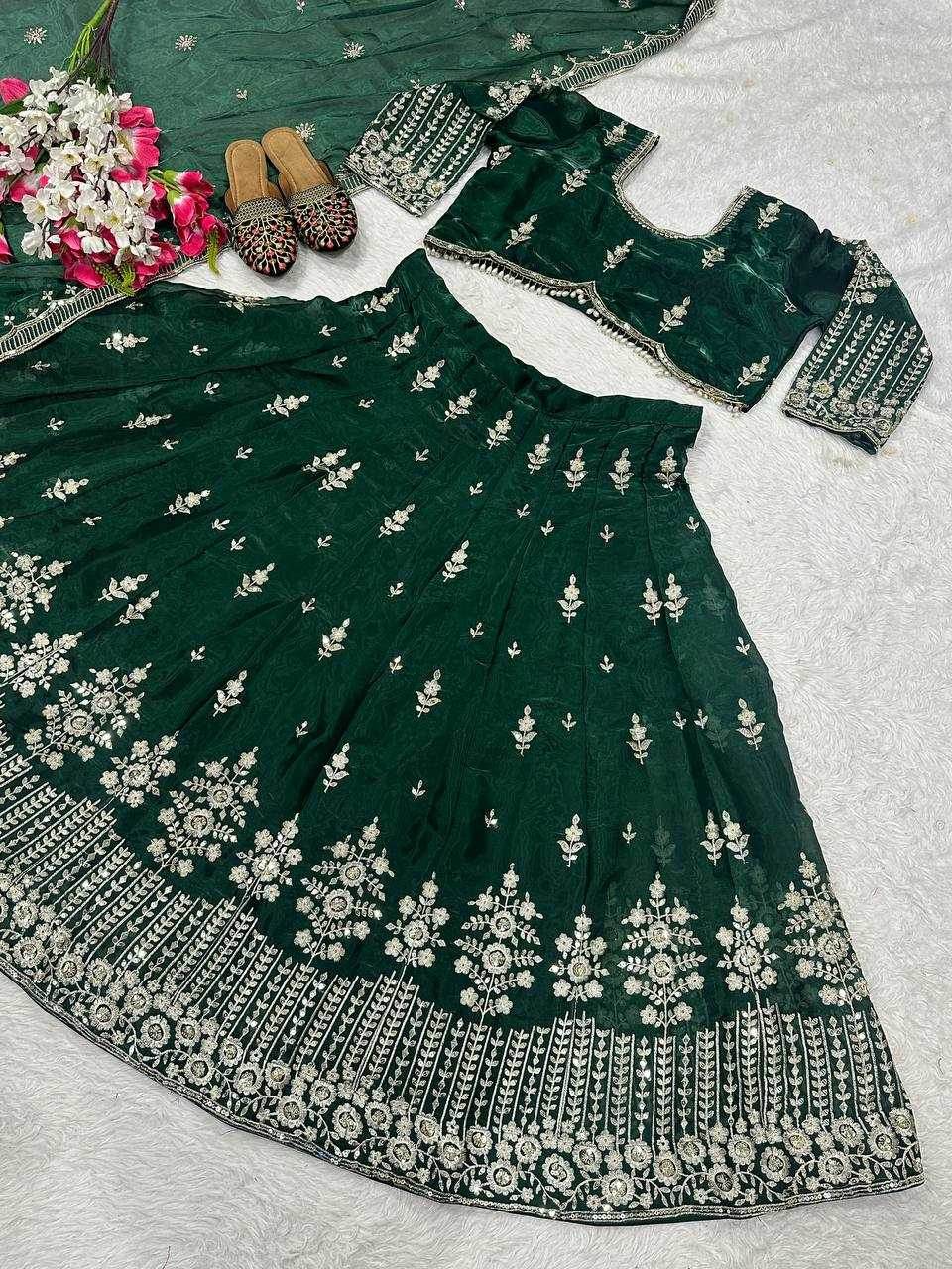 Jimmy Choo Designer Embroidered Lehenga - MYLUXURY LANE ENTERPRISE