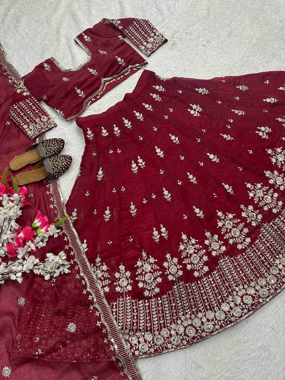 Jimmy Choo Designer Embroidered Lehenga - MYLUXURY LANE ENTERPRISE