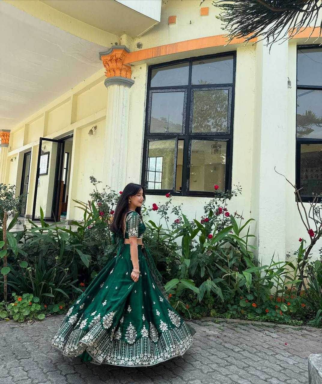 Jimmy Choo Designer Embroidered Lehenga - MYLUXURY LANE ENTERPRISE