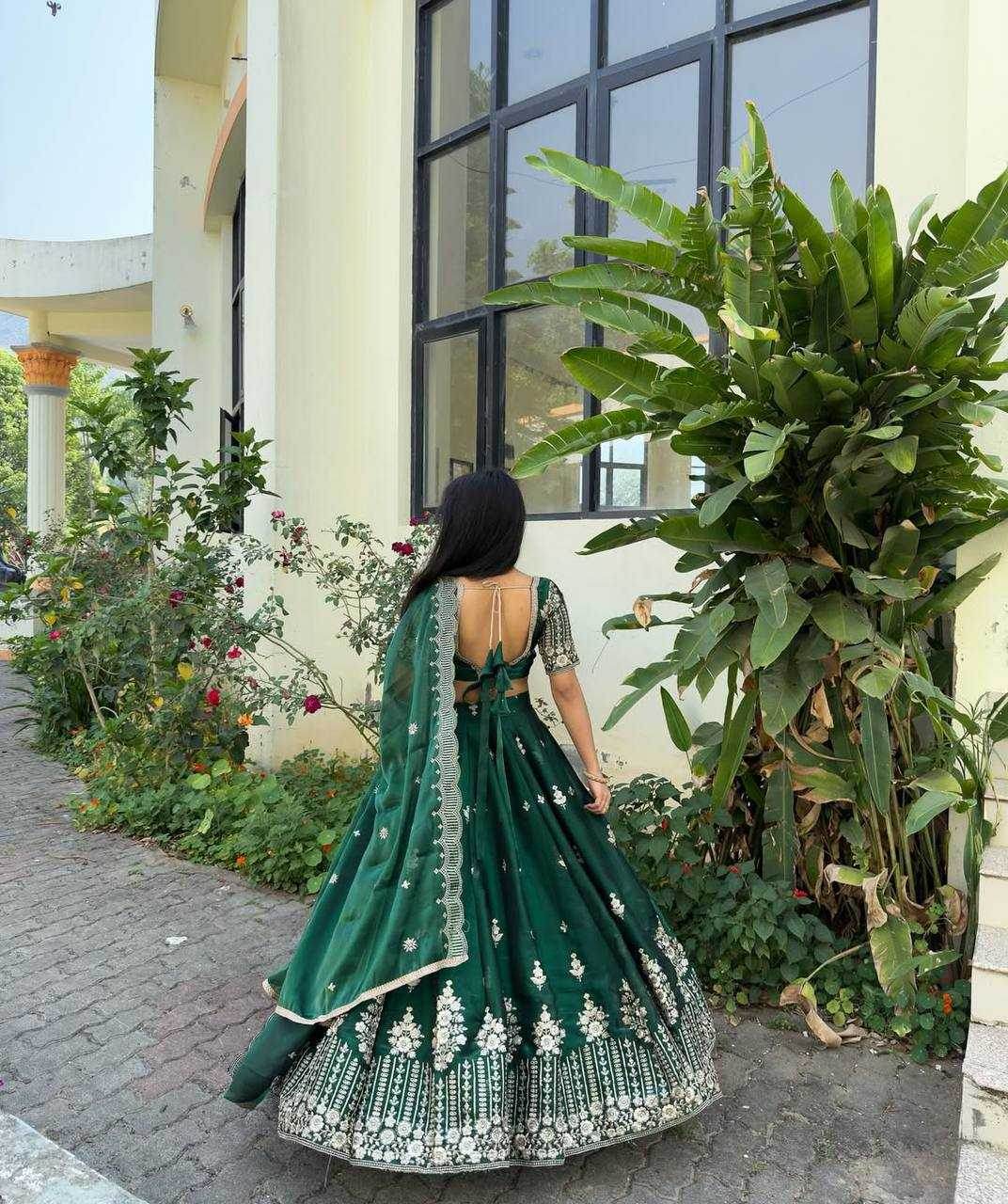 Jimmy Choo Designer Embroidered Lehenga - MYLUXURY LANE ENTERPRISE