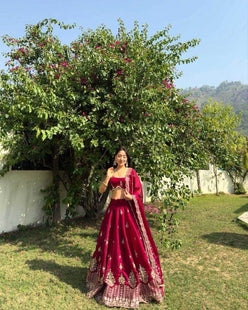 Jimmy Choo Designer Embroidered Lehenga - MYLUXURY LANE ENTERPRISE