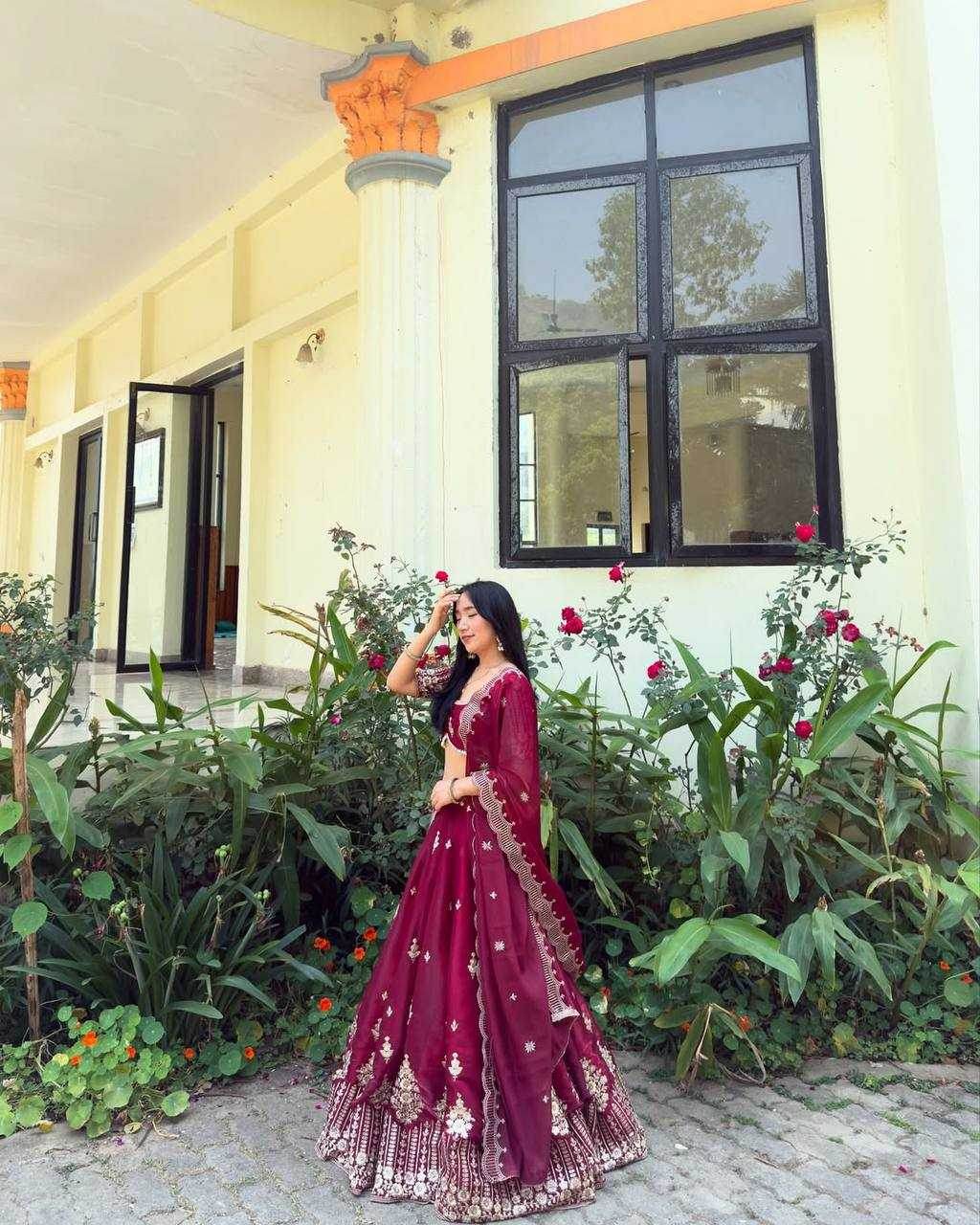 Jimmy Choo Designer Embroidered Lehenga - MYLUXURY LANE ENTERPRISE