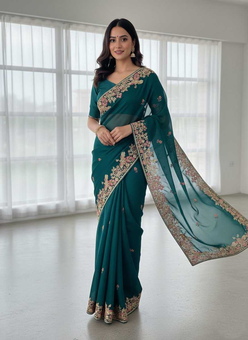 Jimmy Choo  Embroidered Butta Saree