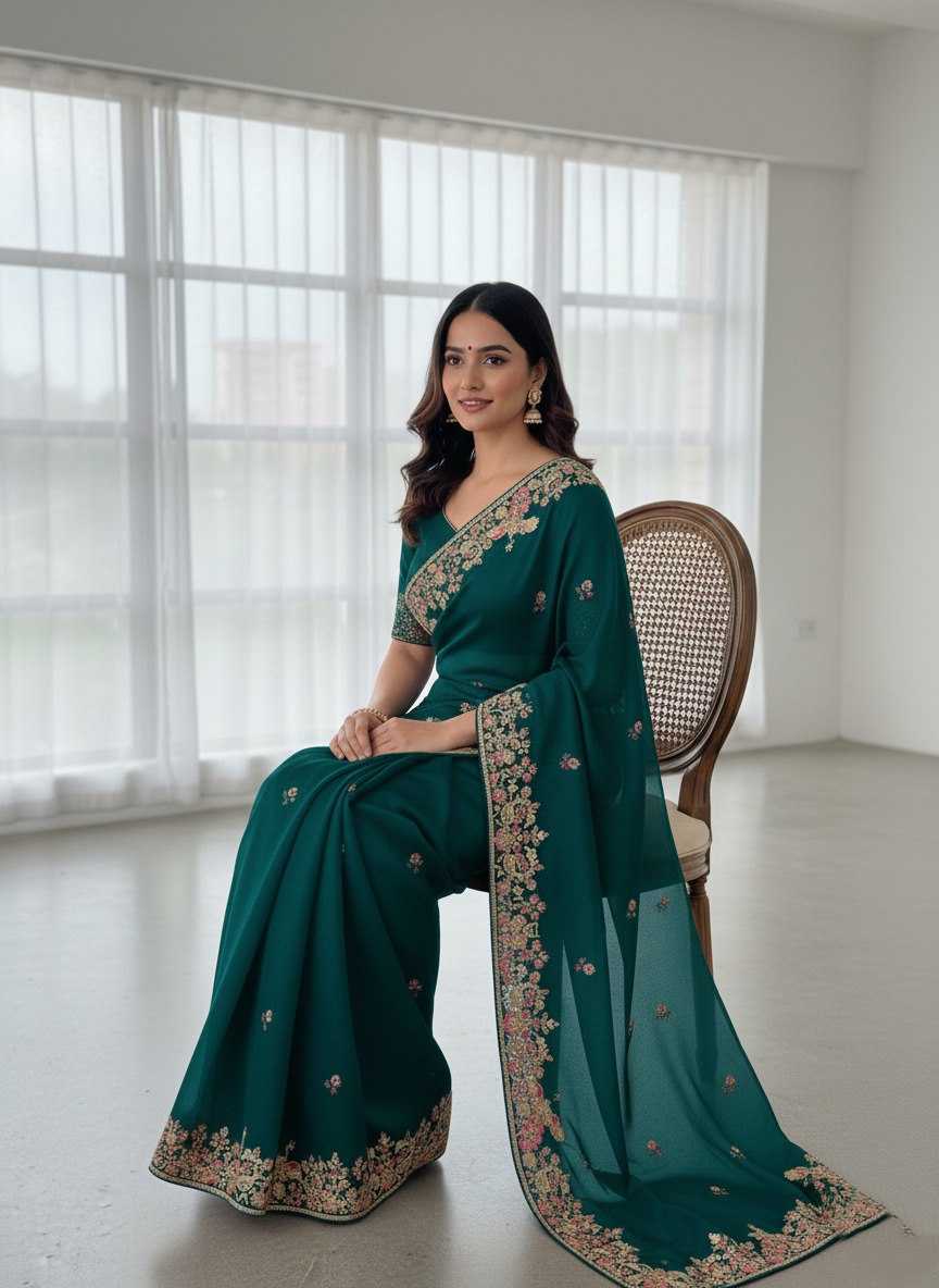 Jimmy Choo  Embroidered Butta Saree