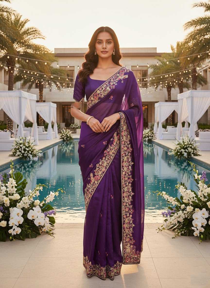 Jimmy Choo  Embroidered Butta Saree