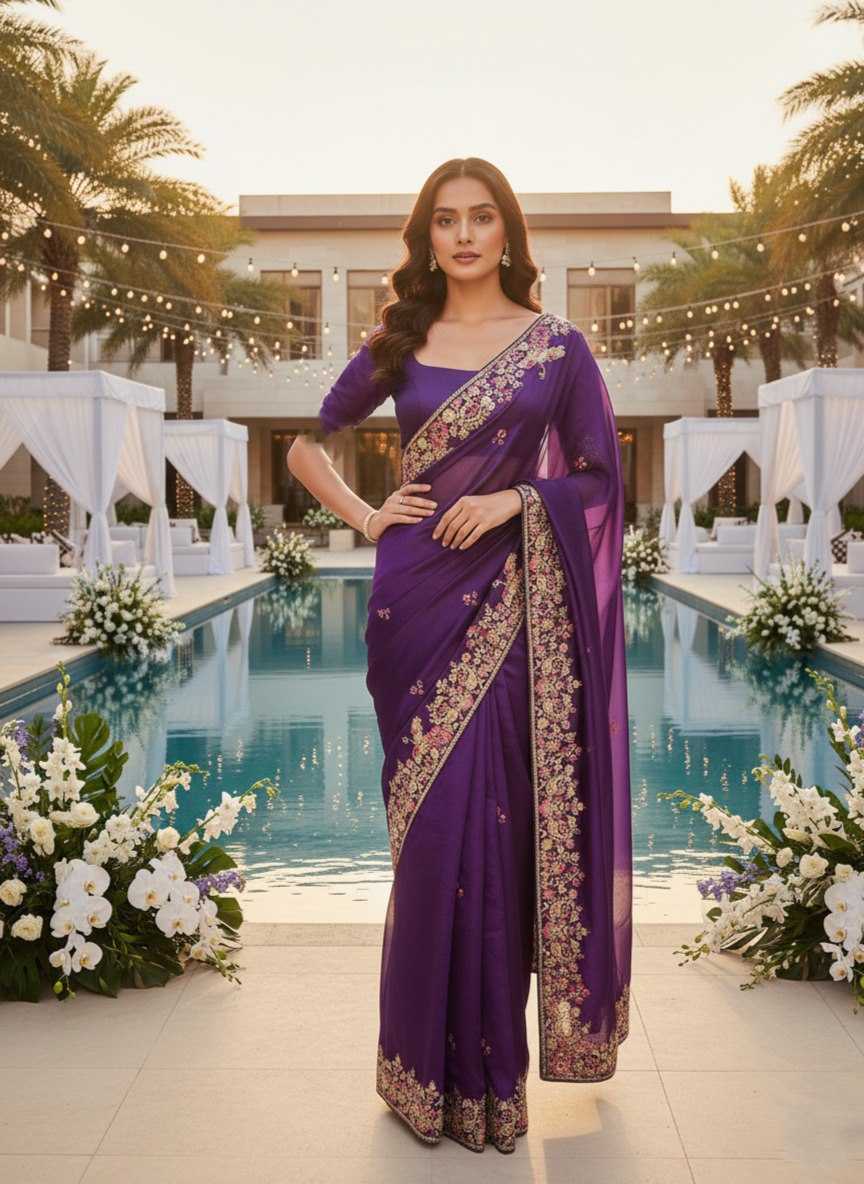 Jimmy Choo  Embroidered Butta Saree
