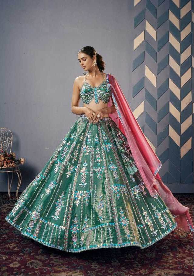 Jimmy Choo Designer Embroidered Lehenga - MYLUXURY LANE ENTERPRISE