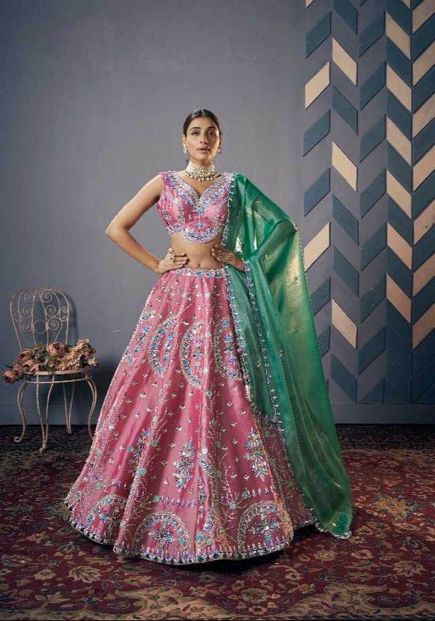 Jimmy Choo Designer Embroidered Lehenga - MYLUXURY LANE ENTERPRISE