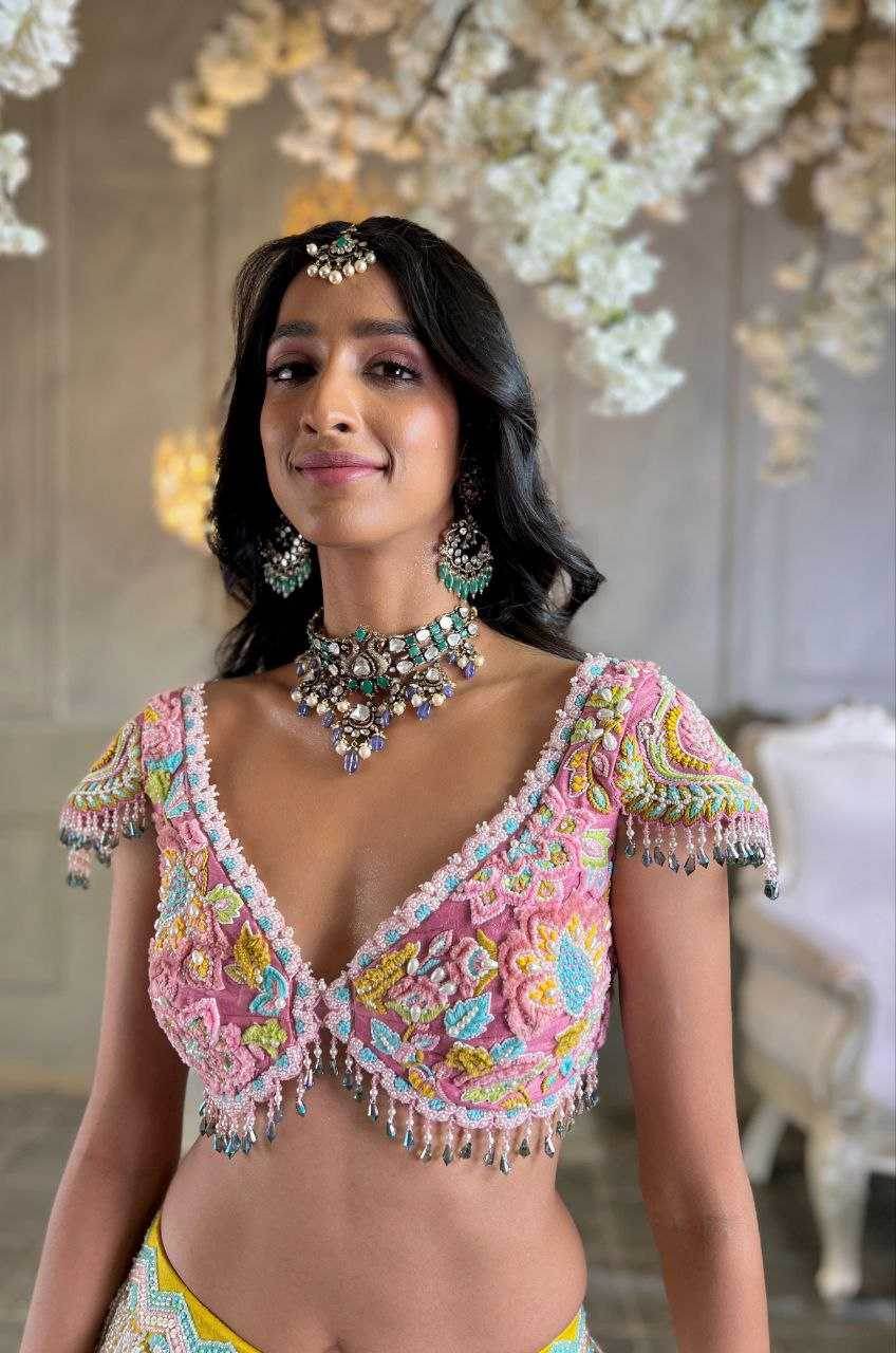 Kasturi Silk Embroidered Sequins Lehenga With Cancan - MYLUXURY LANE ENTERPRISE