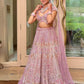 Kasturi Silk Embroidered Thread Work Sequins Lehenga With Cancan - MYLUXURY LANE ENTERPRISE