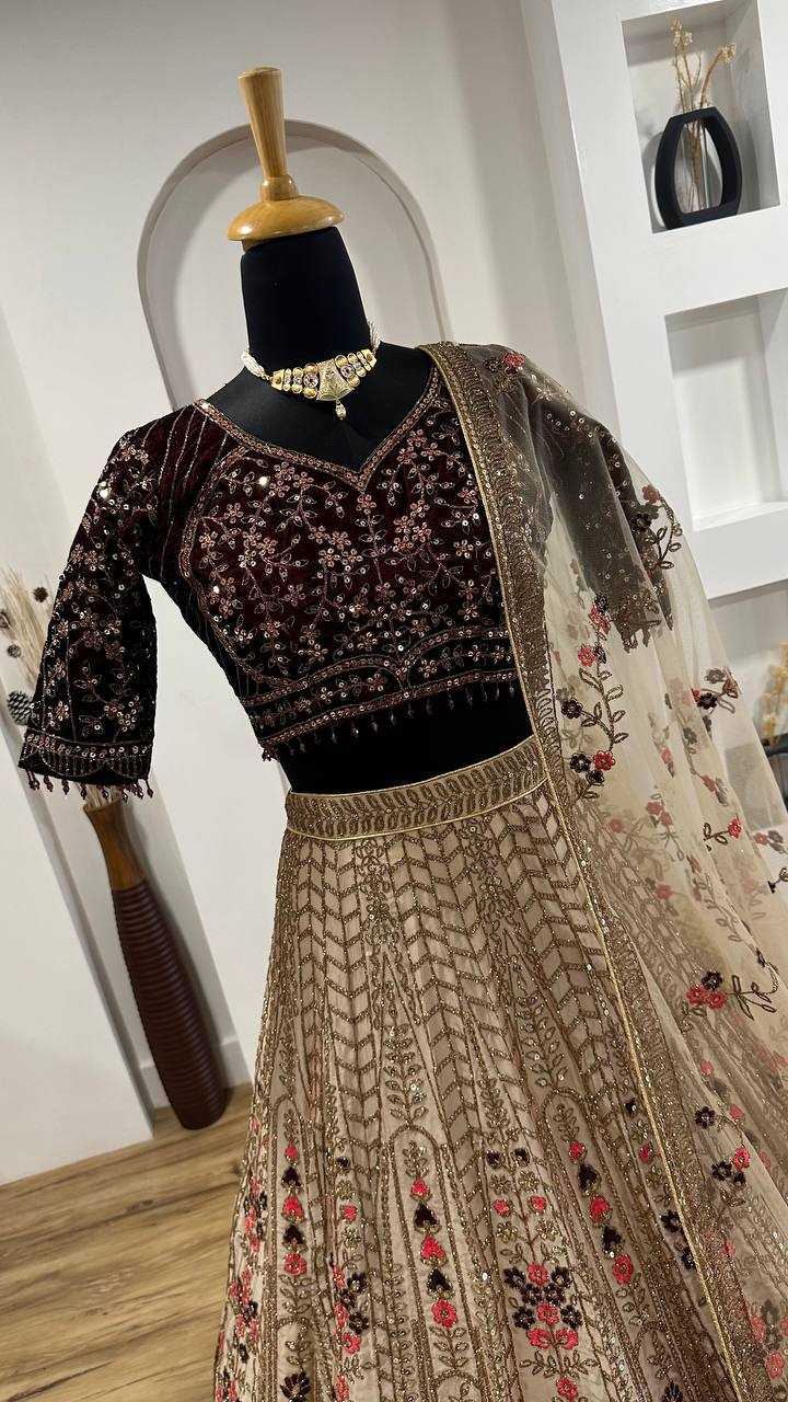 Stunning Kasturi Silk Lehenga with Intricate Dori Work