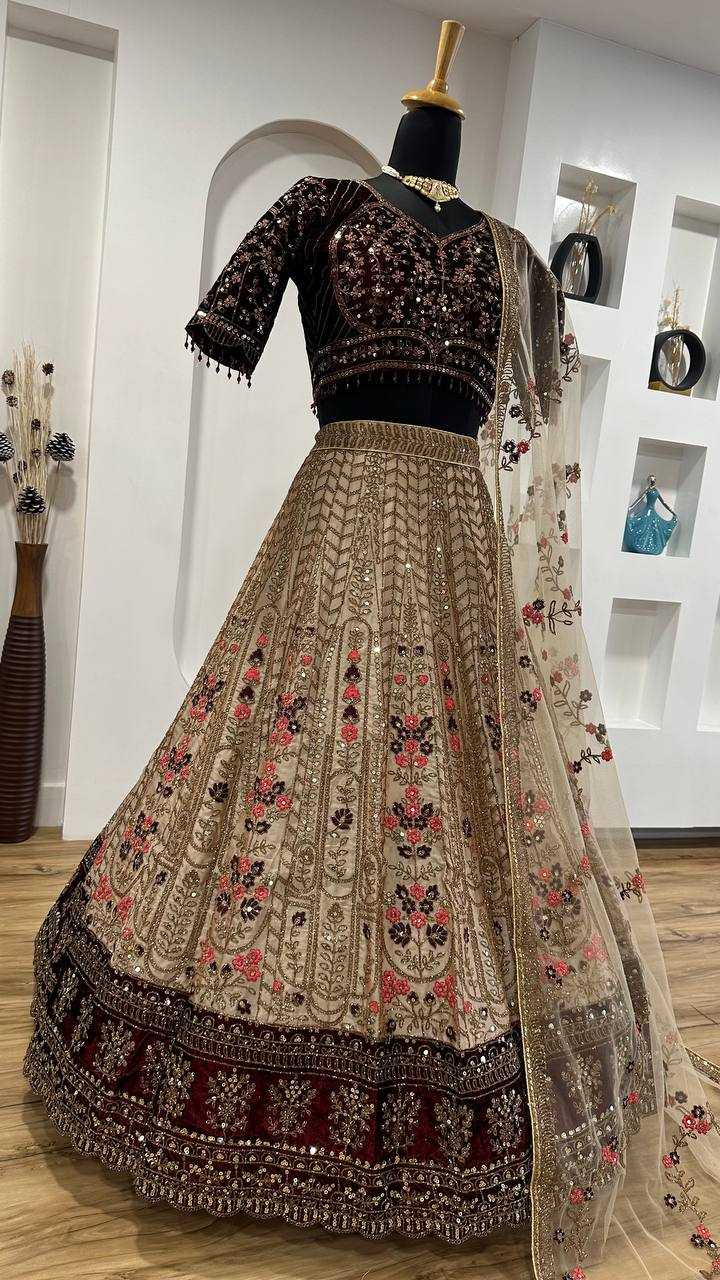 Stunning Kasturi Silk Lehenga with Intricate Dori Work