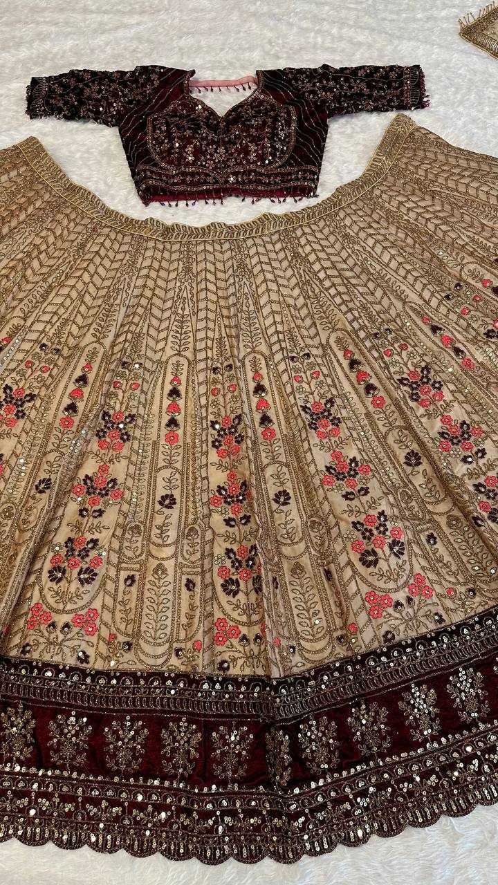 Stunning Kasturi Silk Lehenga with Intricate Dori Work