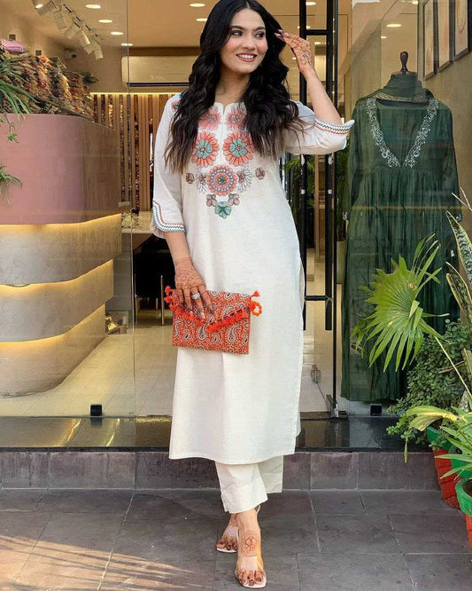 Khadi Cotton  Party wear suit