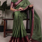 Kota Chex  Zari Border Traditional Sarees