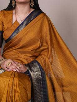 Kota Chex  Zari Border Traditional Sarees