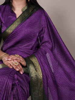 Kota Chex  Zari Border Traditional Sarees