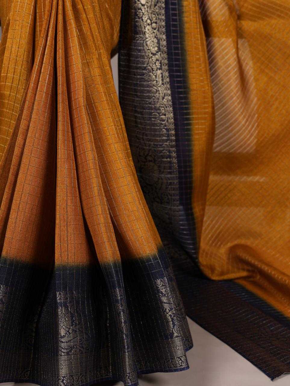 Kota Chex  Zari Border Traditional Sarees