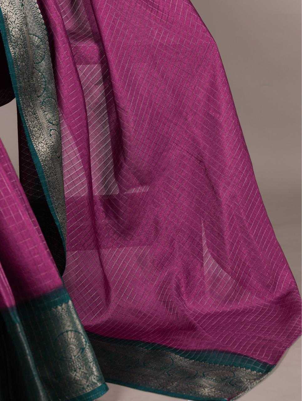 Kota Chex  Zari Border Traditional Sarees