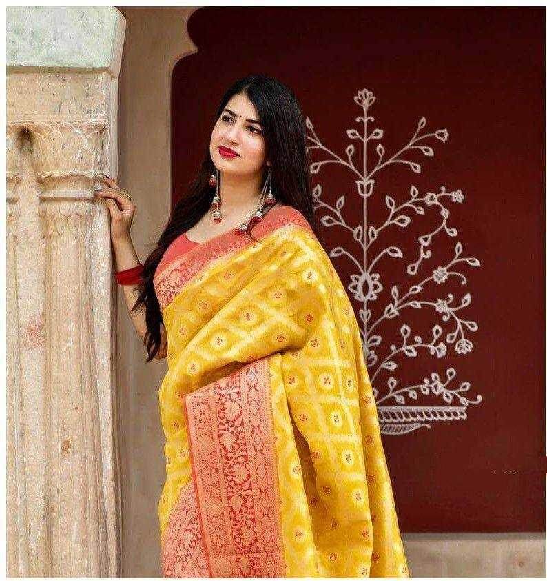 Lichi Silk Designer Jacquard Saree - MYLUXURY LANE ENTERPRISE