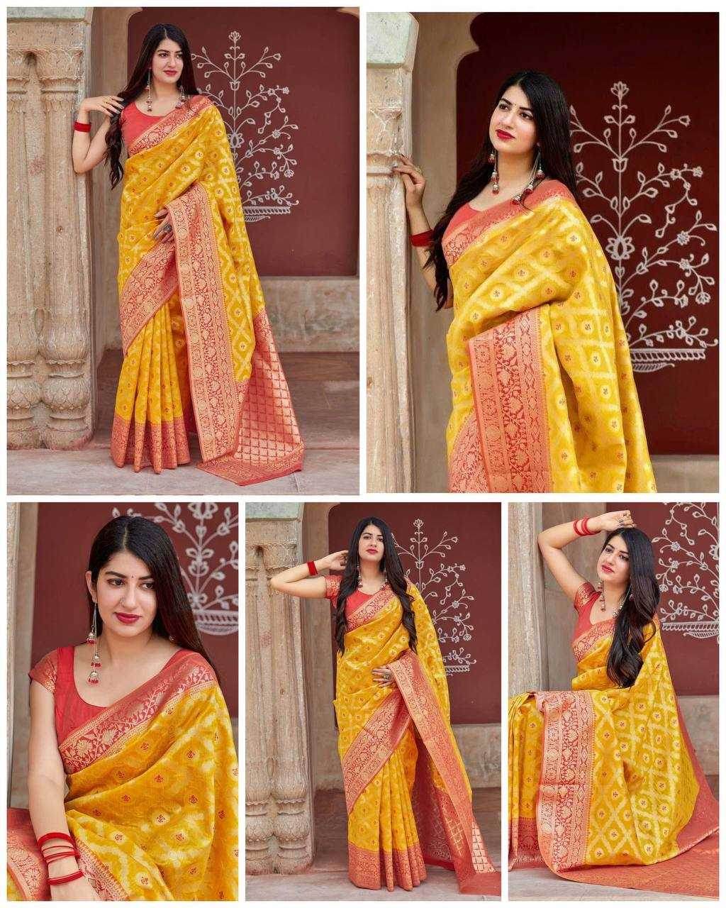 Lichi Silk Designer Jacquard Saree - MYLUXURY LANE ENTERPRISE
