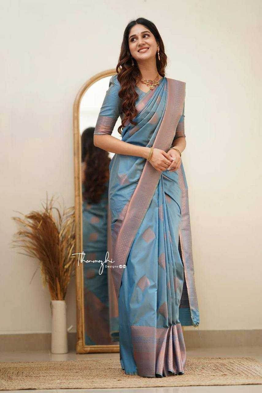Lichi Silk Designer Jacquard Traditional Sarees - MYLUXURY LANE ENTERPRISE
