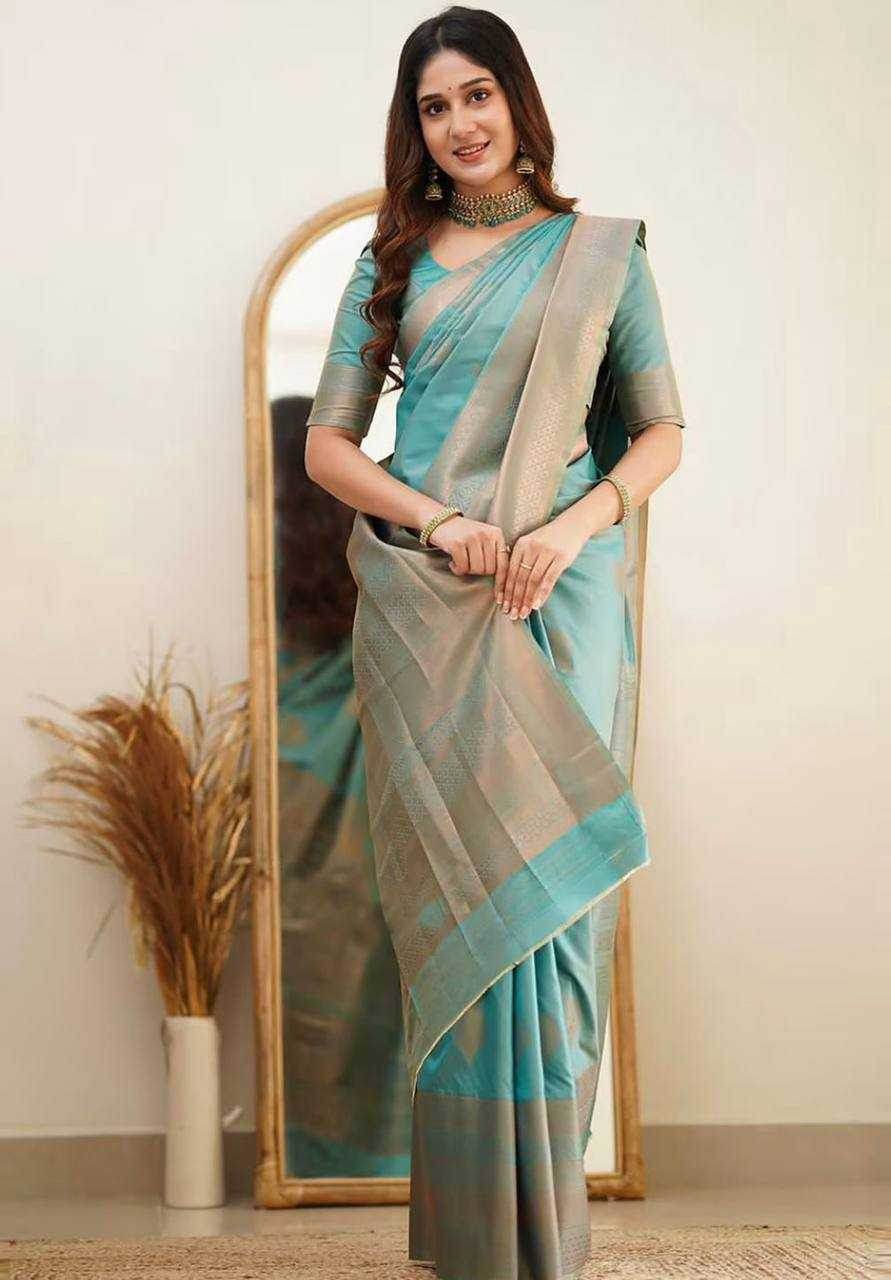 Lichi Silk Designer Jacquard Traditional Sarees - MYLUXURY LANE ENTERPRISE