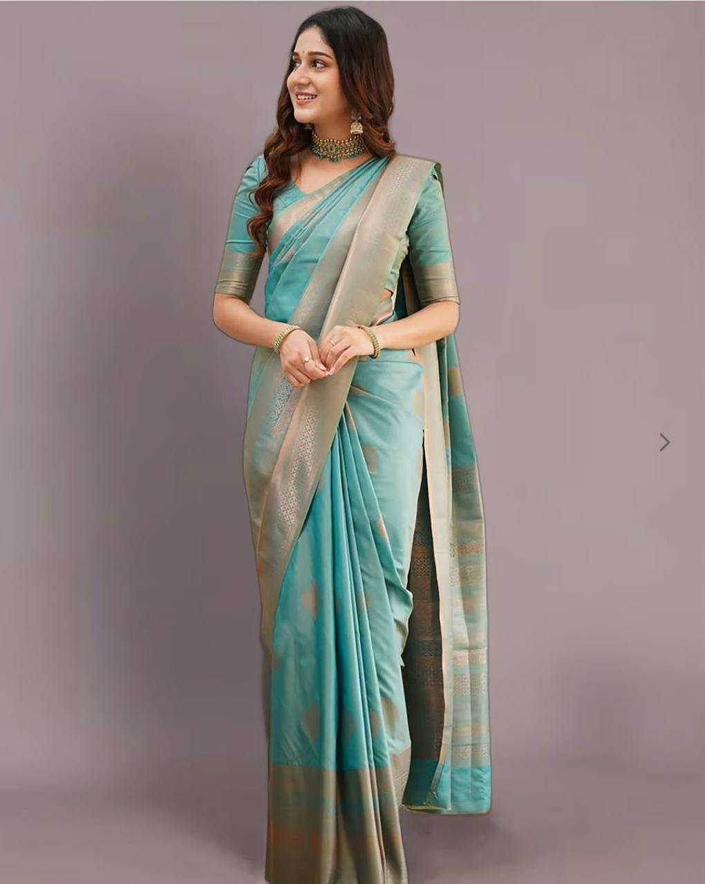 Lichi Silk Designer Jacquard Traditional Sarees - MYLUXURY LANE ENTERPRISE