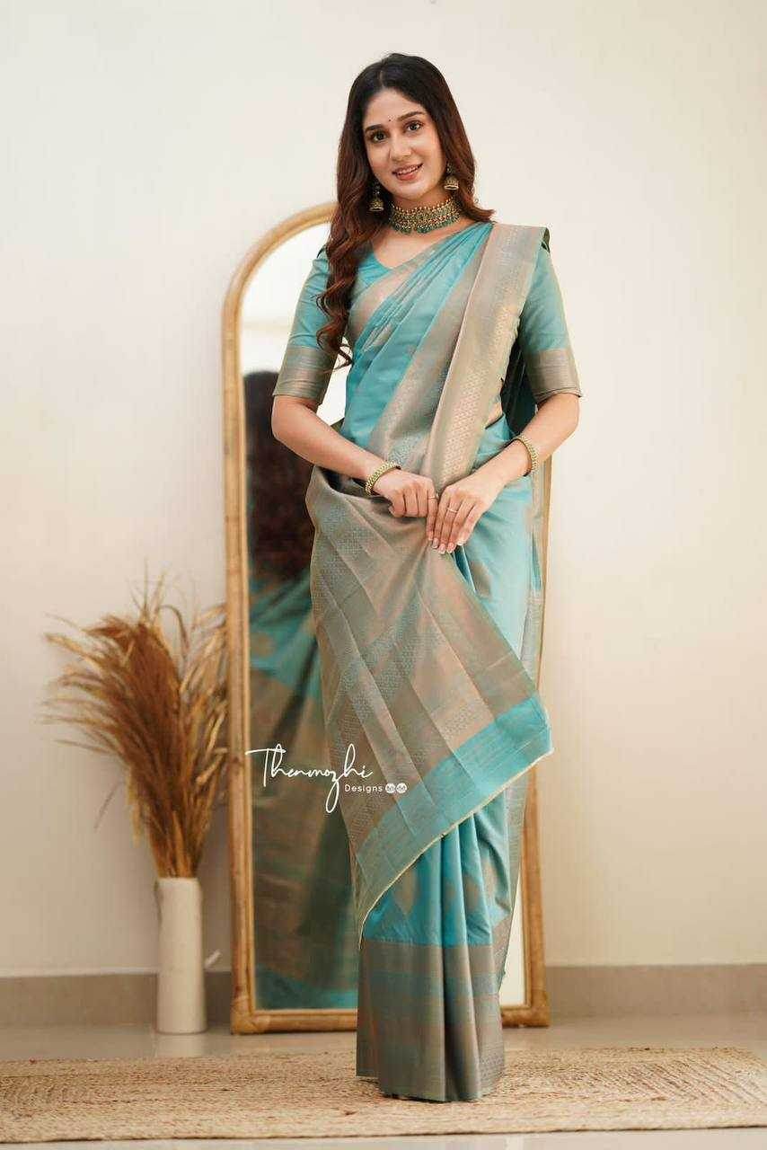 Lichi Silk Designer Jacquard Traditional Sarees - MYLUXURY LANE ENTERPRISE