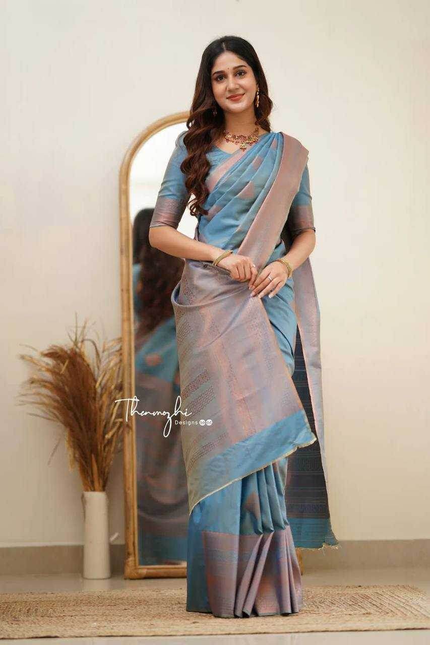 Lichi Silk Designer Jacquard Traditional Sarees - MYLUXURY LANE ENTERPRISE