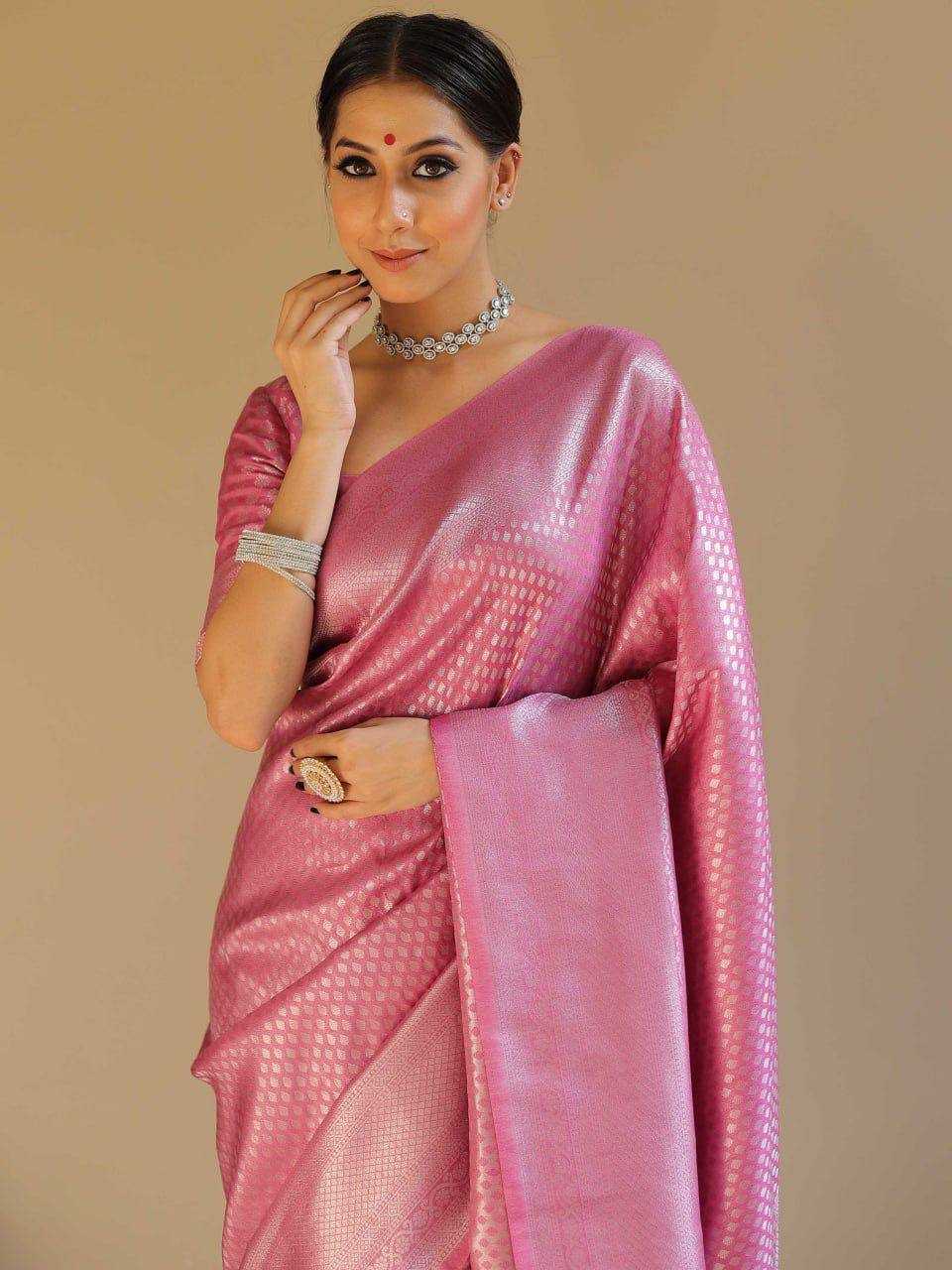 Lichi Silk Designer Indian  Jacquard Saree
