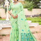 Linen  Festive Sarees  With Blouse