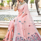 Linen  Festive Sarees  With Blouse