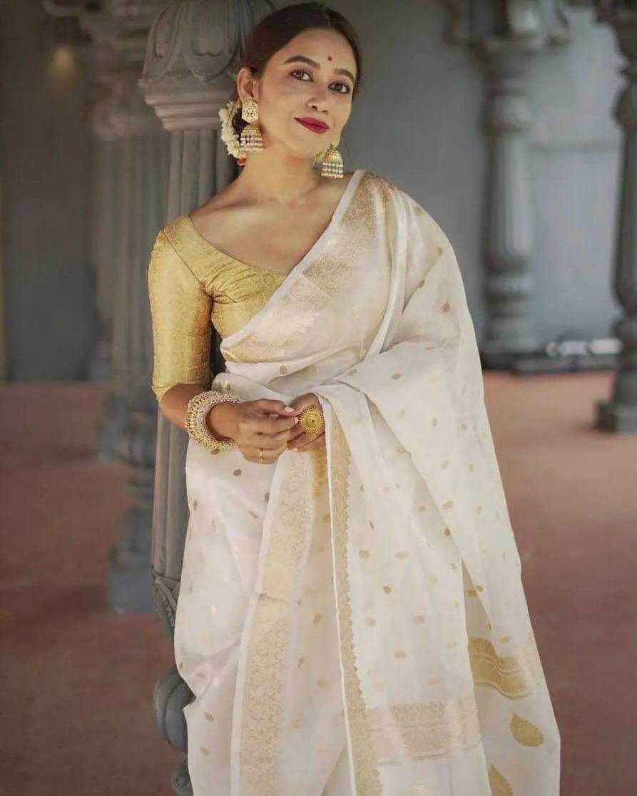 Linen Jacquard Saree - MYLUXURY LANE ENTERPRISE