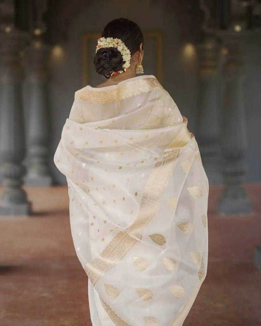 Linen Jacquard Saree - MYLUXURY LANE ENTERPRISE