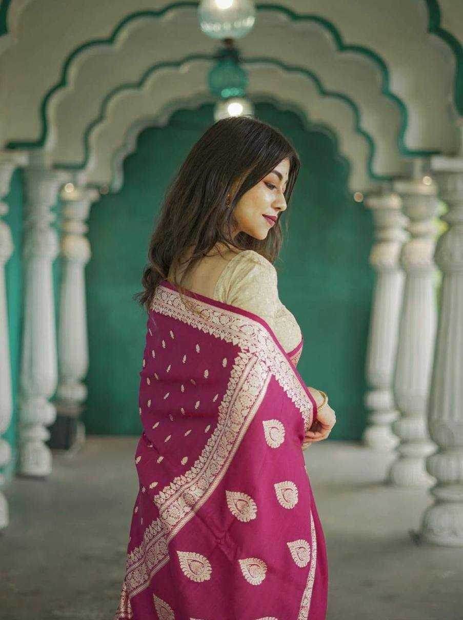 Linen Jacquard Saree - MYLUXURY LANE ENTERPRISE