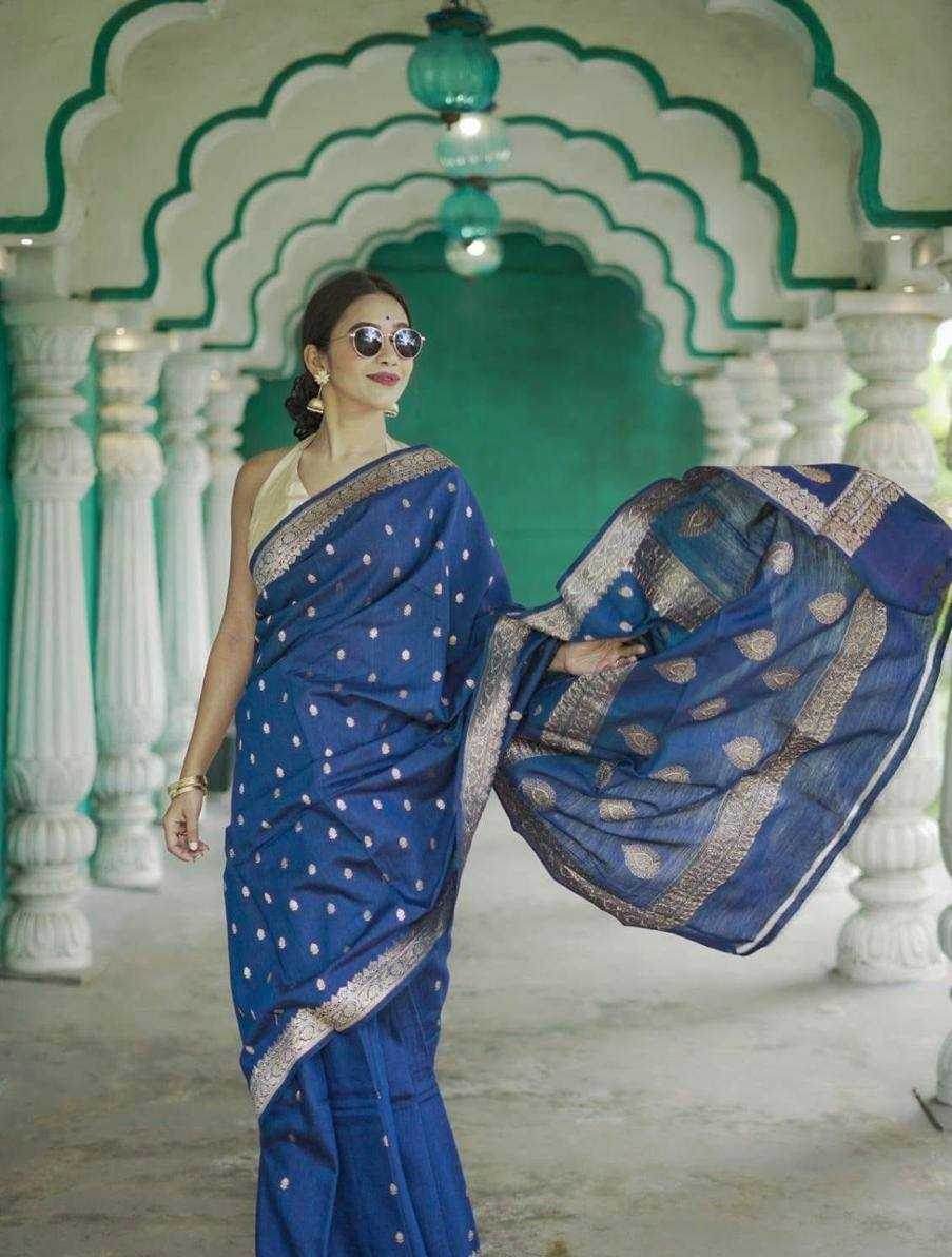 Linen Jacquard Saree - MYLUXURY LANE ENTERPRISE