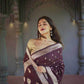 Linen Jacquard Saree - MYLUXURY LANE ENTERPRISE