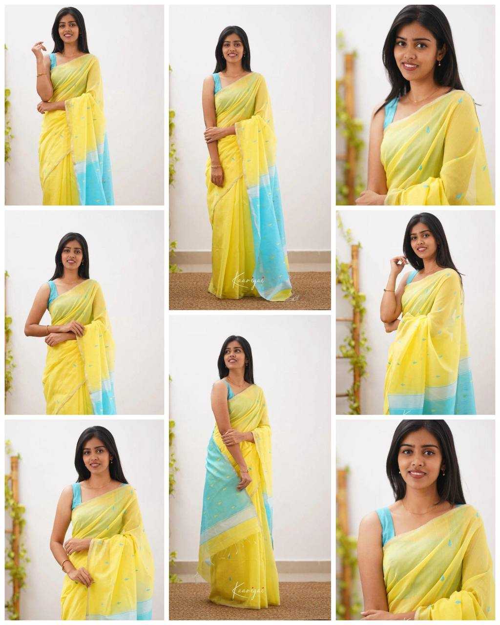 Linen  Designer  Printed Saree