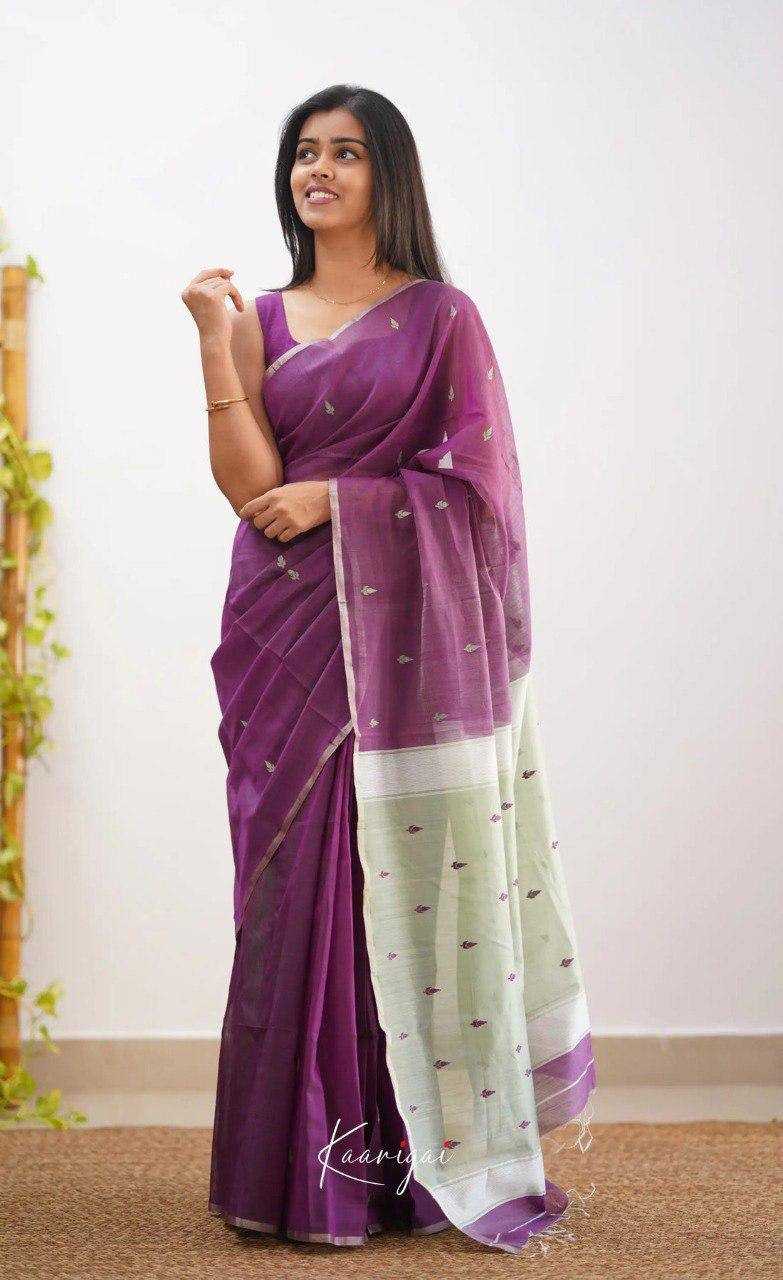 Linen  Designer  Printed Saree