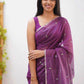Linen Designer Printed Saree - MYLUXURY LANE ENTERPRISE