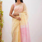 Linen Designer Printed Saree - MYLUXURY LANE ENTERPRISE