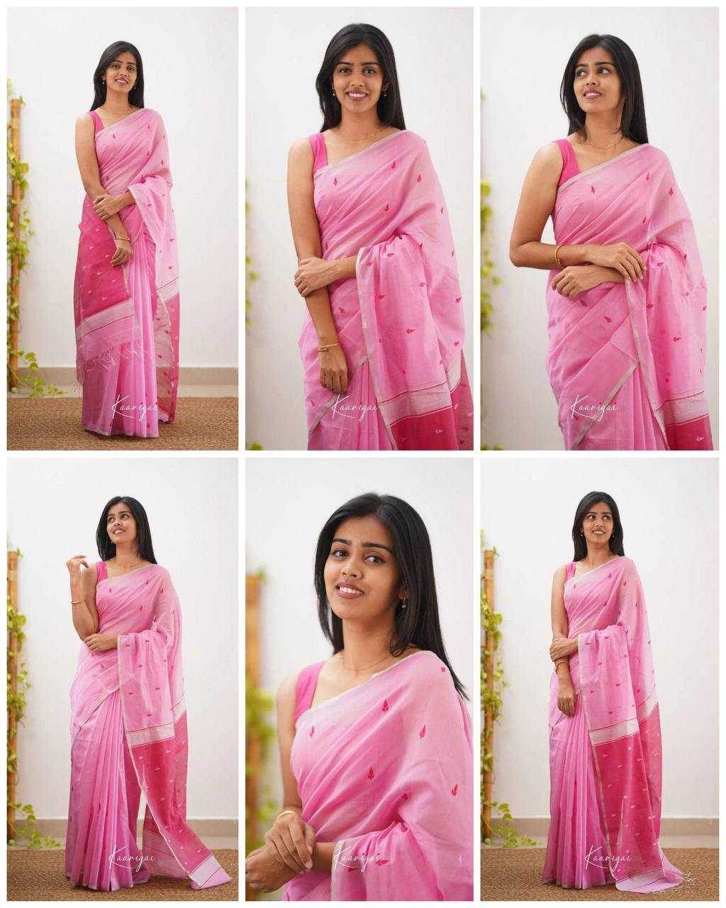 Linen Designer Printed Saree - MYLUXURY LANE ENTERPRISE