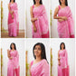 Linen Designer Printed Saree - MYLUXURY LANE ENTERPRISE