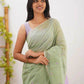 Linen Designer Printed Saree - MYLUXURY LANE ENTERPRISE