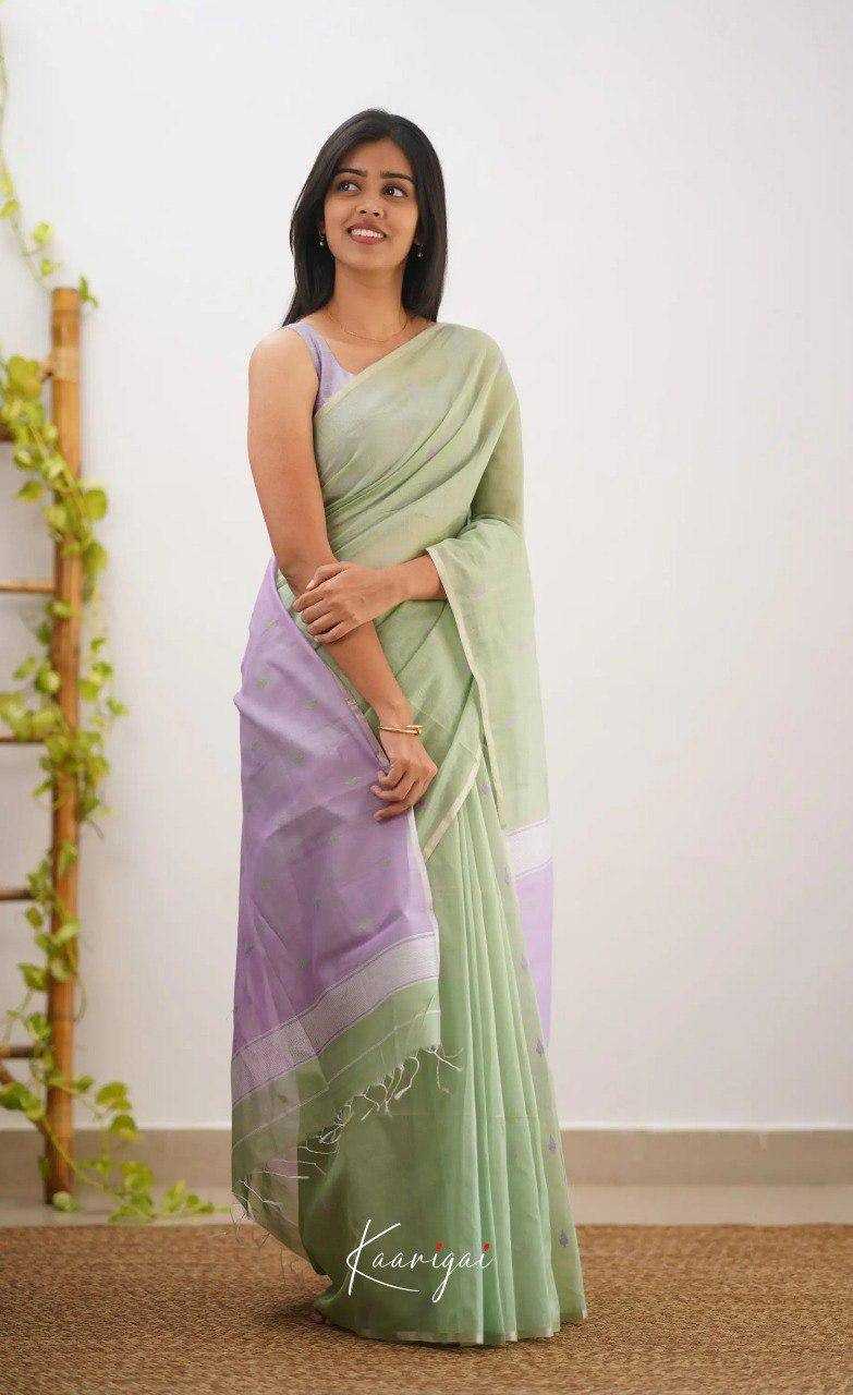 Linen  Designer  Printed Saree