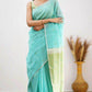 Linen Designer Printed Saree - MYLUXURY LANE ENTERPRISE