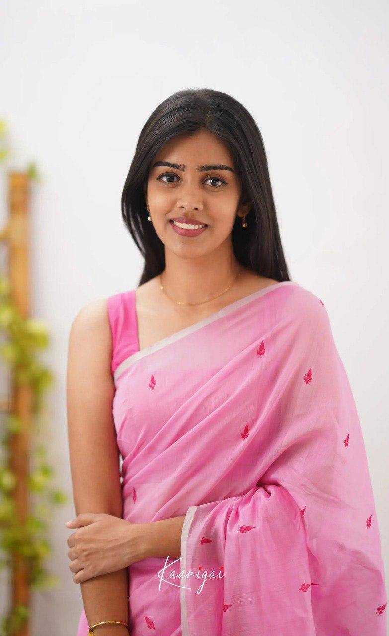 Linen  Designer  Printed Saree