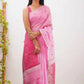 Linen Designer Printed Saree - MYLUXURY LANE ENTERPRISE